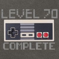 Funny Level 70 Complete Retro Gamer 70th Birthday 1 Cotton Canvas Backpack
