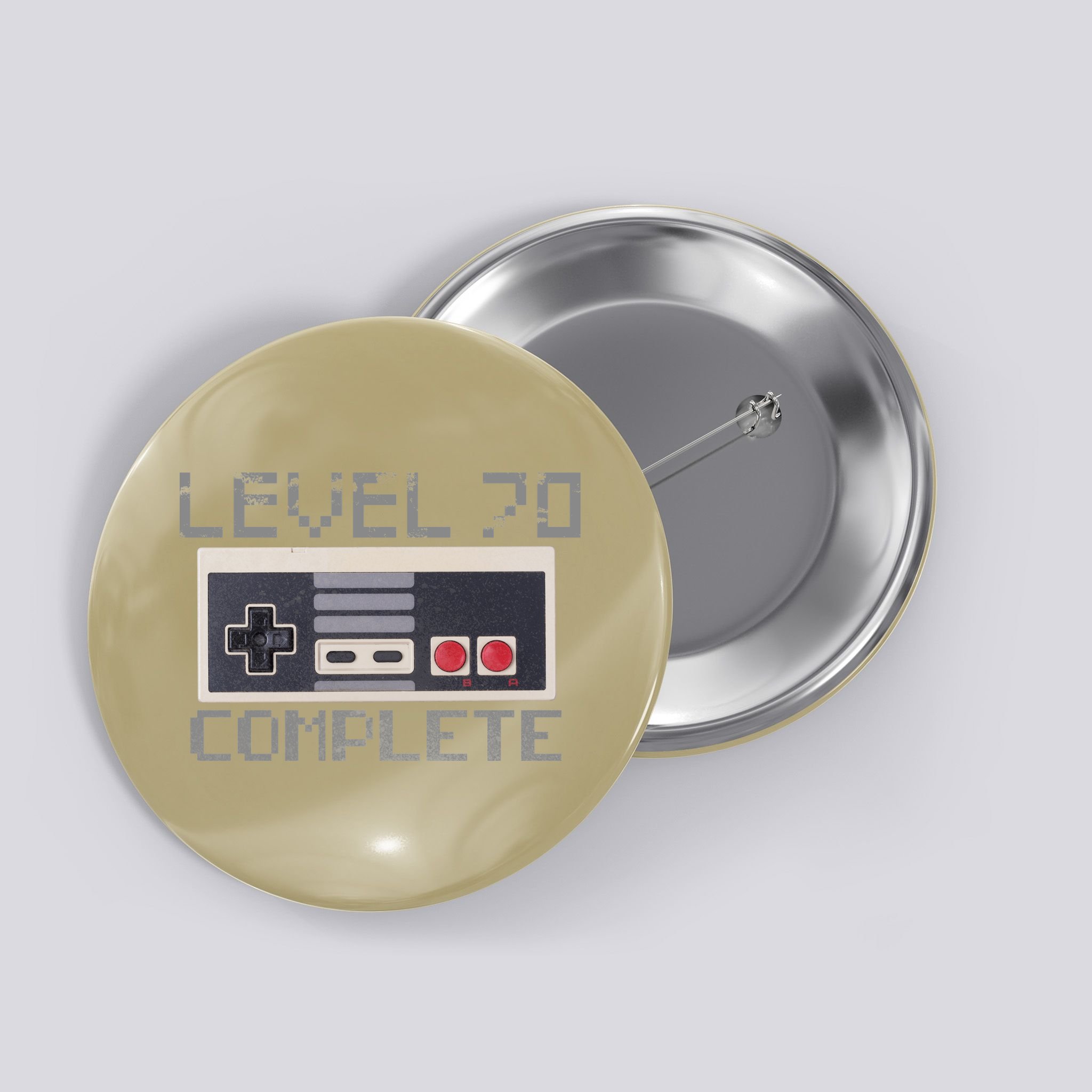 Funny Level 70 Complete Retro Gamer 70th Birthday 1 Button
