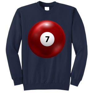 Funny Lucky 7 Ball Tall Sweatshirt