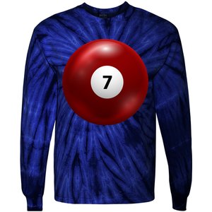 Funny Lucky 7 Ball Tie-Dye Long Sleeve Shirt