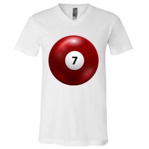 Funny Lucky 7 Ball V-Neck T-Shirt