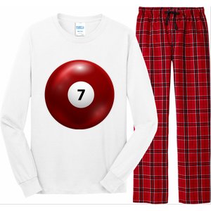 Funny Lucky 7 Ball Long Sleeve Pajama Set