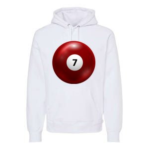 Funny Lucky 7 Ball Premium Hoodie