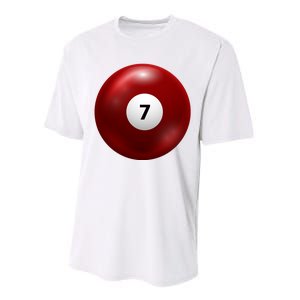 Funny Lucky 7 Ball Performance Sprint T-Shirt