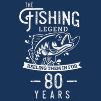 Fishing Legend 80 Years Old Birthday Gift For Fisherman Button