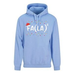 Fa La 8 Christmas Math Teacher Santa Hat Funny Xmas Pajamas  Unisex Surf Hoodie