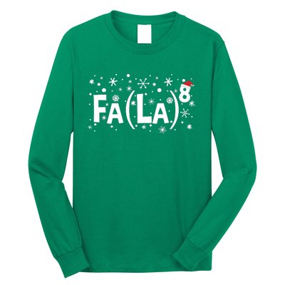 Fa La 8 Math Teacher Christmas Fa La La Funny Xmas Long Sleeve Shirt