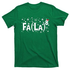 Fa La 8 Math Teacher Christmas Fa La La Funny Xmas T-Shirt