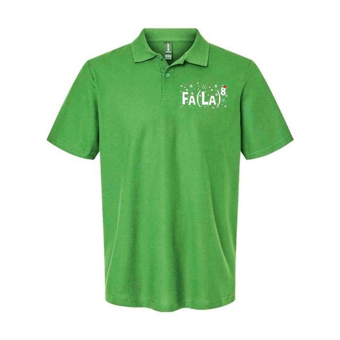 Fa La 8 Math Teacher Christmas Fa La La Funny Xmas Softstyle Adult Sport Polo