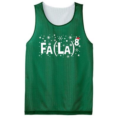 Fa La 8 Math Teacher Christmas Fa La La Funny Xmas Mesh Reversible Basketball Jersey Tank