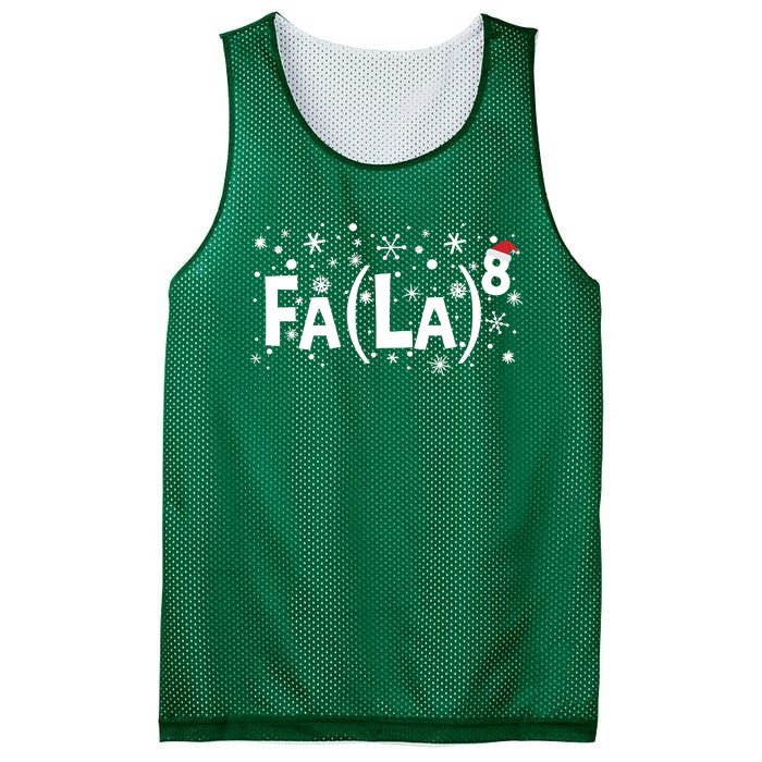 Fa La 8 Math Teacher Christmas Fa La La Funny Xmas Mesh Reversible Basketball Jersey Tank