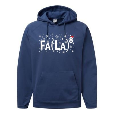 Fa La 8 Math Teacher Christmas Fa La La Funny Xmas Performance Fleece Hoodie