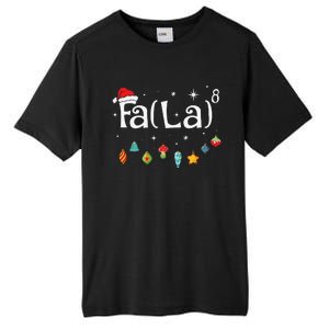 Fa La 8 Christmas Math Teacher Santa Hat Funny Xmas Holiday Tall Fusion ChromaSoft Performance T-Shirt