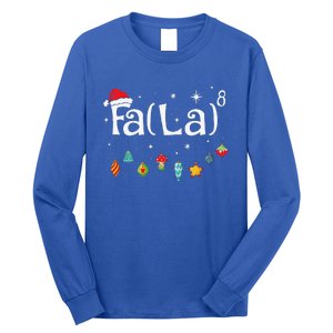 Fa La 8 Christmas Math Teacher Santa Hat Funny Xmas Holiday Long Sleeve Shirt