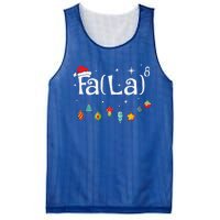 Fa La 8 Christmas Math Teacher Santa Hat Funny Xmas Holiday Mesh Reversible Basketball Jersey Tank