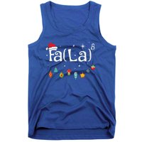 Fa La 8 Christmas Math Teacher Santa Hat Funny Xmas Holiday Tank Top