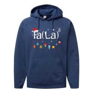 Fa La 8 Christmas Math Teacher Santa Hat Funny Xmas Holiday Performance Fleece Hoodie