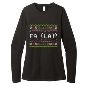 Fa La 8 Funny Christmas Santa Math Teacher Xmas Gift Womens CVC Long Sleeve Shirt