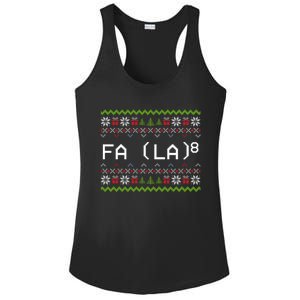 Fa La 8 Funny Christmas Santa Math Teacher Xmas Gift Ladies PosiCharge Competitor Racerback Tank