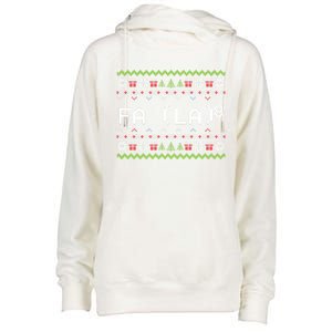 Fa La 8 Funny Christmas Santa Math Teacher Xmas Gift Womens Funnel Neck Pullover Hood