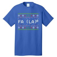 Fa La 8 Funny Christmas Santa Math Teacher Xmas Gift Tall T-Shirt