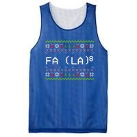 Fa La 8 Funny Christmas Santa Math Teacher Xmas Gift Mesh Reversible Basketball Jersey Tank