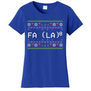 Fa La 8 Funny Christmas Santa Math Teacher Xmas Gift Women's T-Shirt