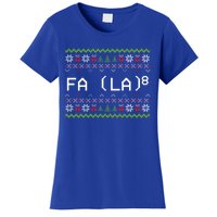 Fa La 8 Funny Christmas Santa Math Teacher Xmas Gift Women's T-Shirt