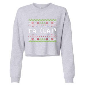 Fa La 8 Funny Christmas Santa Math Teacher Xmas Gift Cropped Pullover Crew