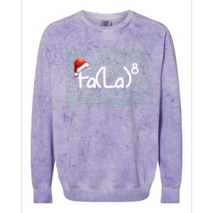 Fa La 8 Funny Christmas Song Math Teacher Student Colorblast Crewneck Sweatshirt