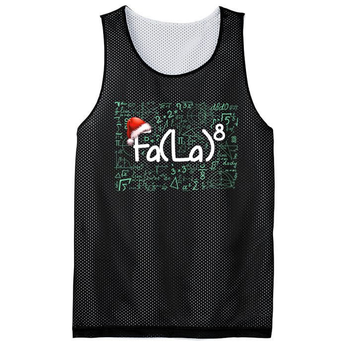 Fa La 8 Funny Christmas Song Math Teacher Student Mesh Reversible Basketball Jersey Tank