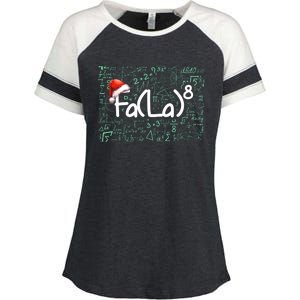 Fa La 8 Funny Christmas Song Math Teacher Student Enza Ladies Jersey Colorblock Tee