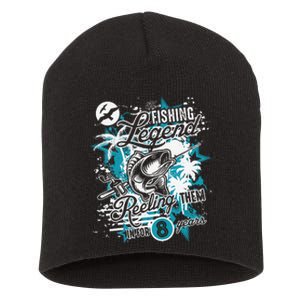 Fishing Legend 8th Birthday Fishing Short Acrylic Beanie