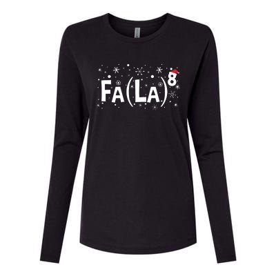 Fa La 8 Math Teacher Christmas Fa La La Womens Cotton Relaxed Long Sleeve T-Shirt