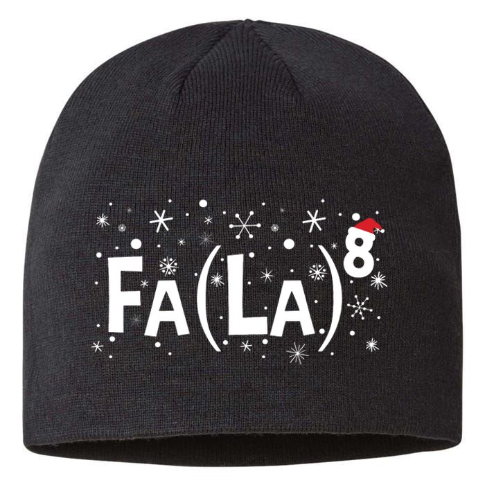 Fa La 8 Math Teacher Christmas Fa La La Sustainable Beanie