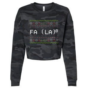 Fa La 8 Funny Christmas Santa Math Teacher Xmas Cropped Pullover Crew