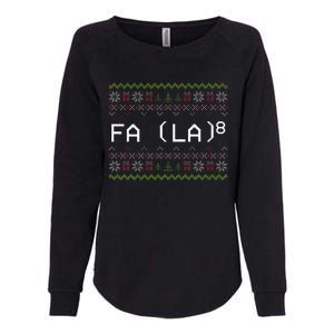 Fa La 8 Funny Christmas Santa Math Teacher Xmas Womens California Wash Sweatshirt