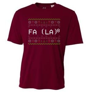 Fa La 8 Funny Christmas Santa Math Teacher Xmas Cooling Performance Crew T-Shirt