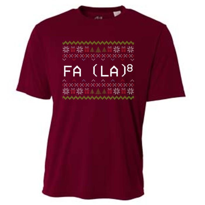 Fa La 8 Funny Christmas Santa Math Teacher Xmas Cooling Performance Crew T-Shirt