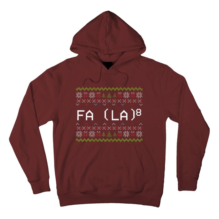 Fa La 8 Funny Christmas Santa Math Teacher Xmas Hoodie