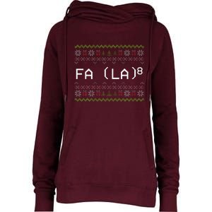 Fa La 8 Funny Christmas Santa Math Teacher Xmas Womens Funnel Neck Pullover Hood