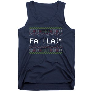 Fa La 8 Funny Christmas Santa Math Teacher Xmas Tank Top