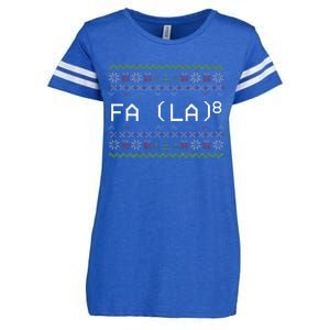 Fa La 8 Funny Christmas Santa Math Teacher Xmas Enza Ladies Jersey Football T-Shirt