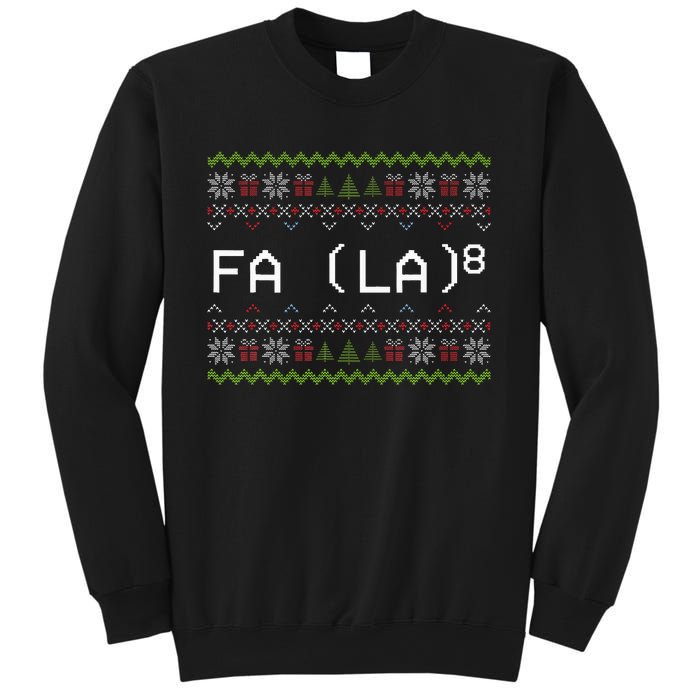 Fa La 8 Funny Christmas Santa Math Teacher Xmas Sweatshirt