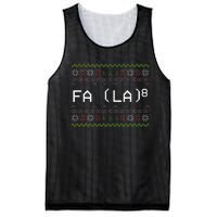 Fa La 8 Funny Christmas Santa Math Teacher Xmas Mesh Reversible Basketball Jersey Tank