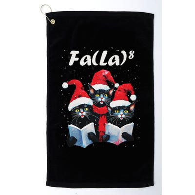 Fa La 8 Cats Singing Christmas Carols Cat Lover Platinum Collection Golf Towel