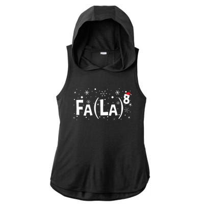 Fa La 8 Math Teacher Christmas Fa La La Ladies PosiCharge Tri-Blend Wicking Draft Hoodie Tank