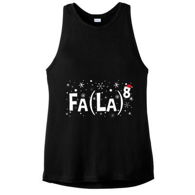 Fa La 8 Math Teacher Christmas Fa La La Ladies PosiCharge Tri-Blend Wicking Tank