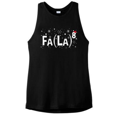 Fa La 8 Math Teacher Christmas Fa La La Ladies PosiCharge Tri-Blend Wicking Tank