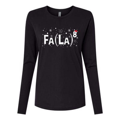 Fa La 8 Math Teacher Christmas Fa La La Womens Cotton Relaxed Long Sleeve T-Shirt